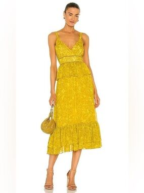 Likely Carla Dress in Oil Yellow Multi- VGUC Sz 8